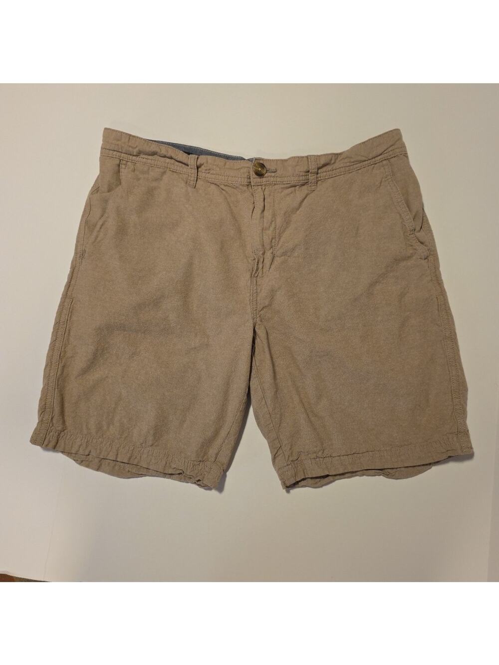 14th & Union 36 Tan Chino Shorts Mens Slim Fit Cotton Canvas 9" Inseam Nordstrom